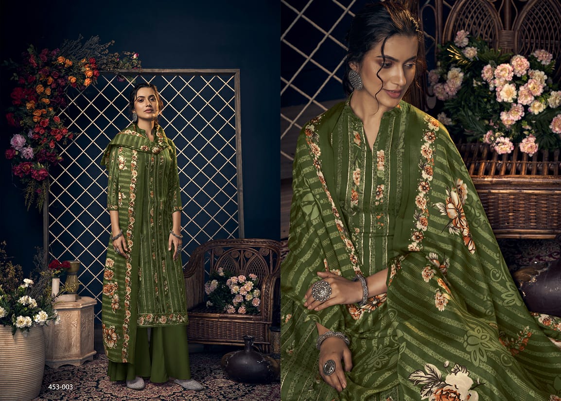 belliza designer studio kashmiriyat pashmina print with decent gota work salwar suit catalog