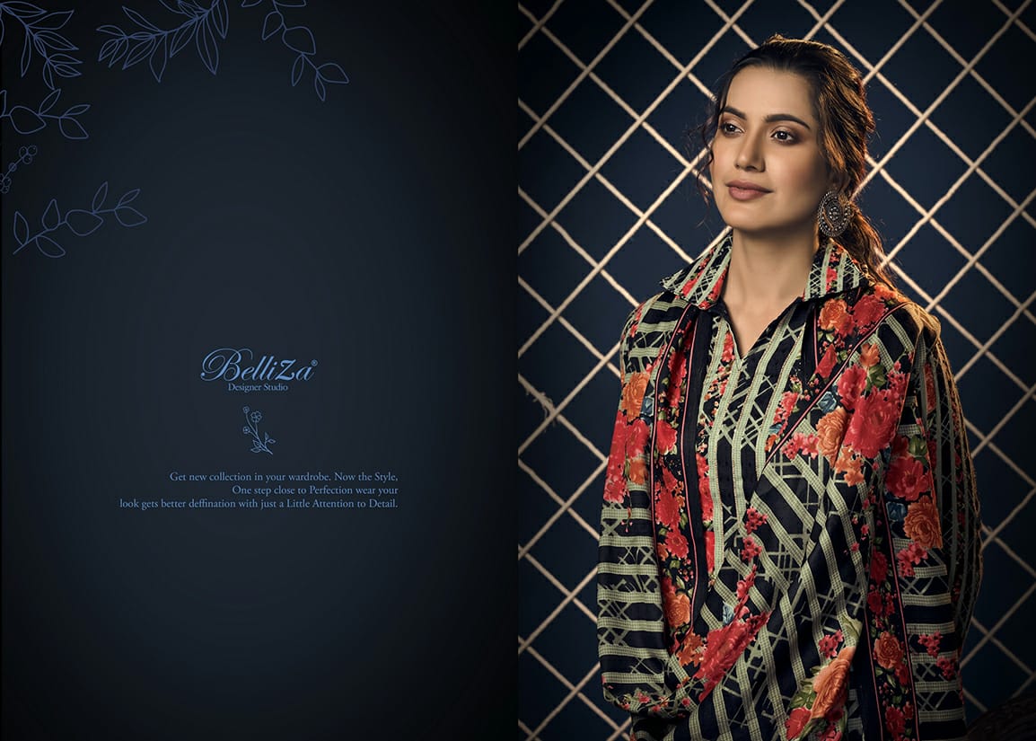 belliza designer studio kashmiriyat pashmina print with decent gota work salwar suit catalog