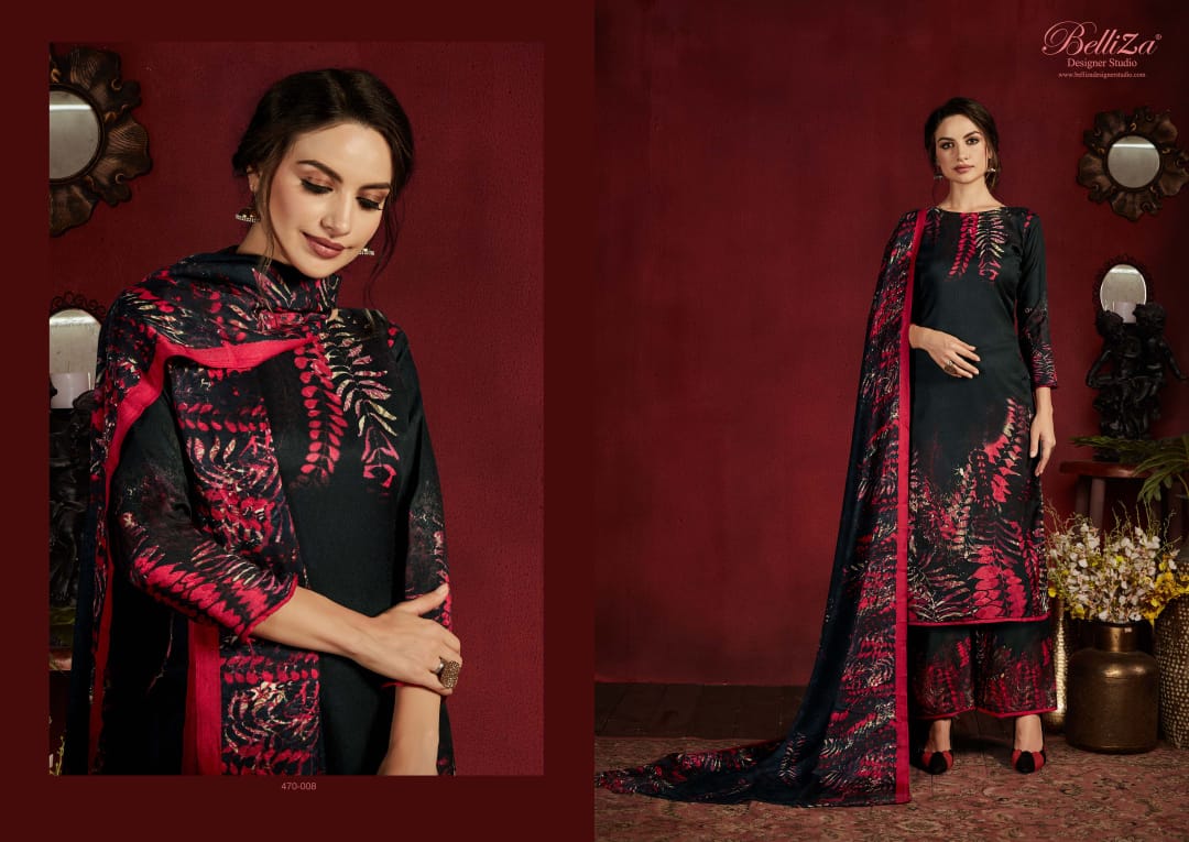 Belliza designer studio nazakat  cotton digital print decent look salwar suit catalog