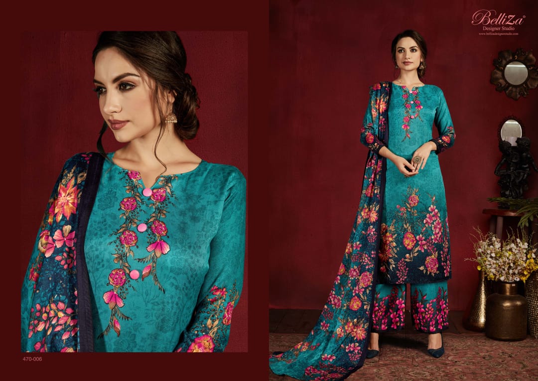 Belliza designer studio nazakat  cotton digital print decent look salwar suit catalog