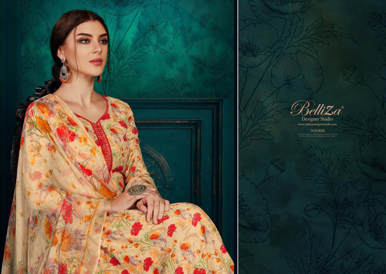 Belliza designer studio noorie pashmina exclusive print salwar suit catalog