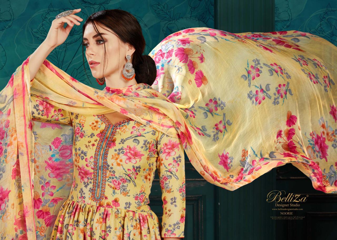 Belliza designer studio noorie pashmina exclusive print salwar suit catalog