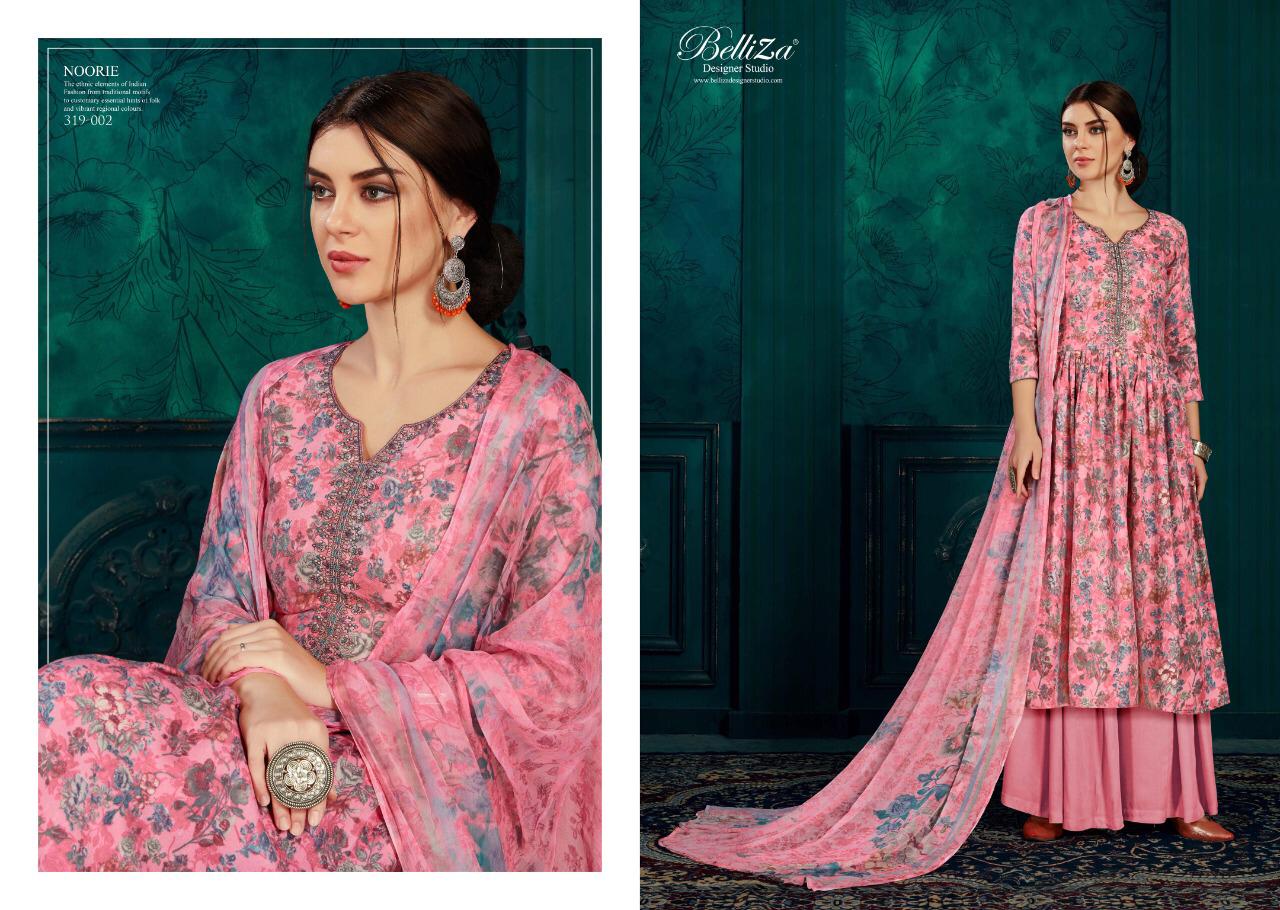 Belliza designer studio noorie pashmina exclusive print salwar suit catalog