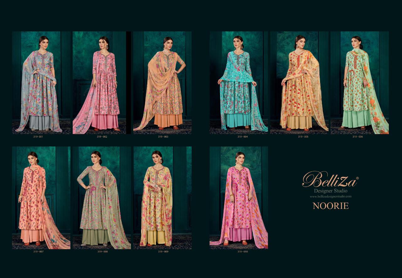 Belliza designer studio noorie pashmina exclusive print salwar suit catalog