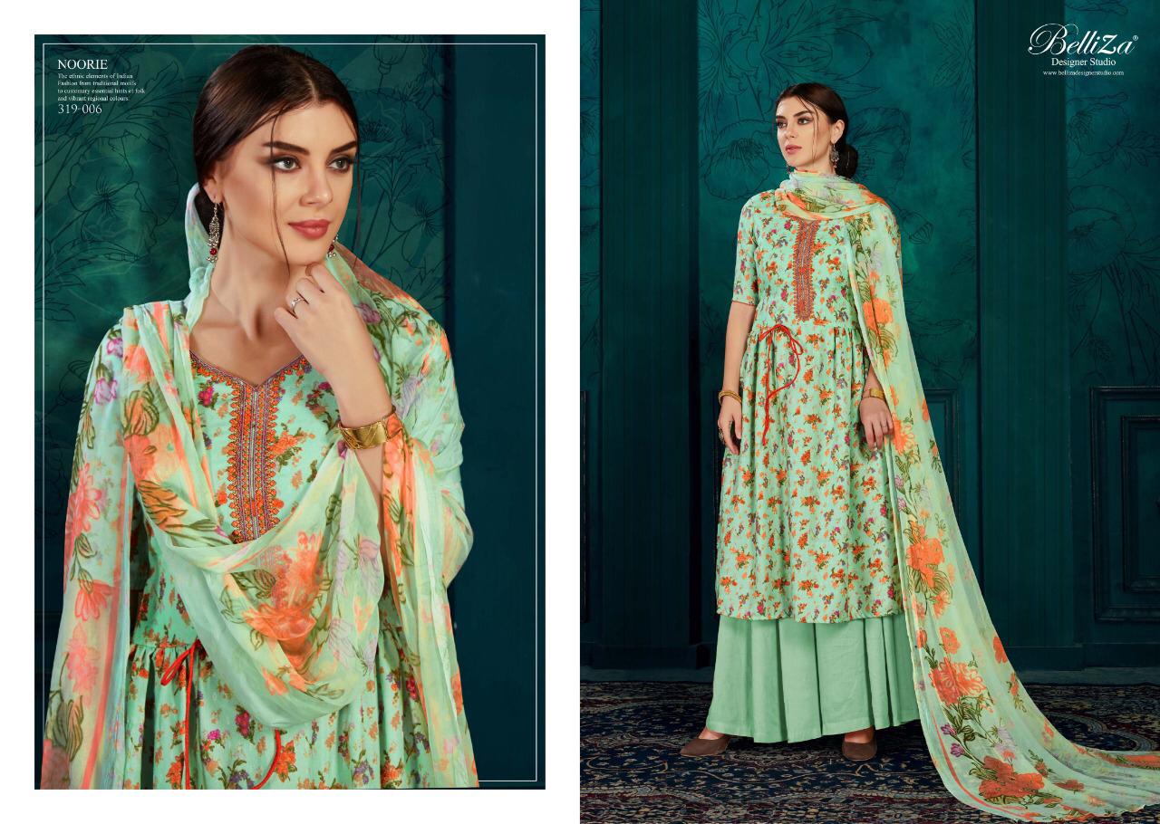 Belliza designer studio noorie pashmina exclusive print salwar suit catalog