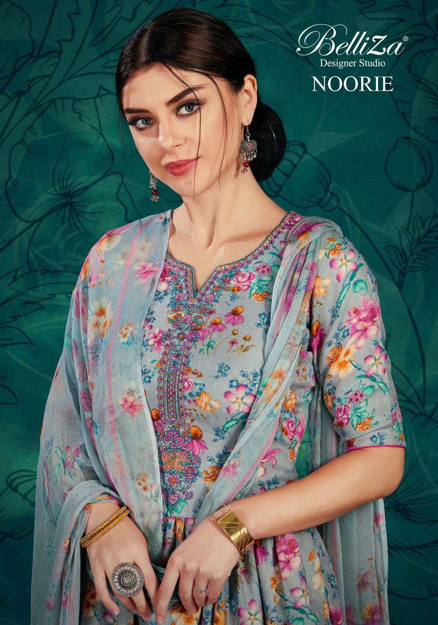 Belliza designer studio noorie pashmina exclusive print salwar suit catalog