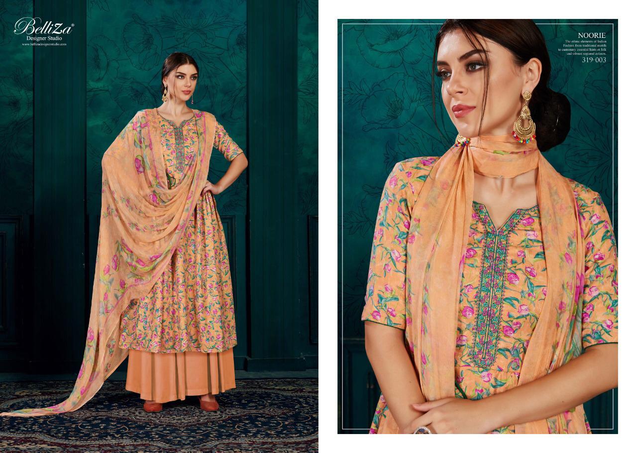 Belliza designer studio noorie pashmina exclusive print salwar suit catalog