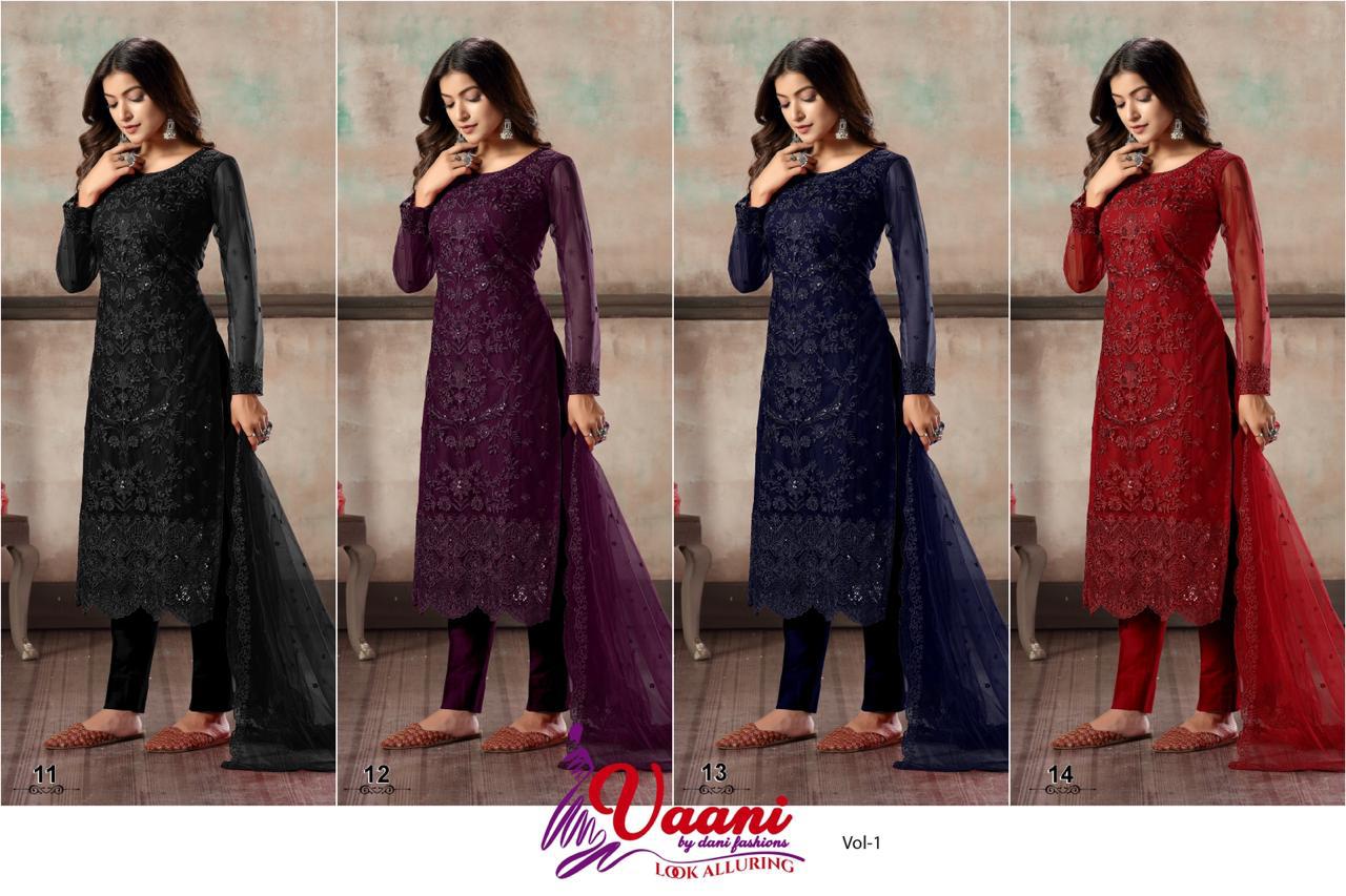 dani vaani vol 1 new and modern style net salwar siut catalog