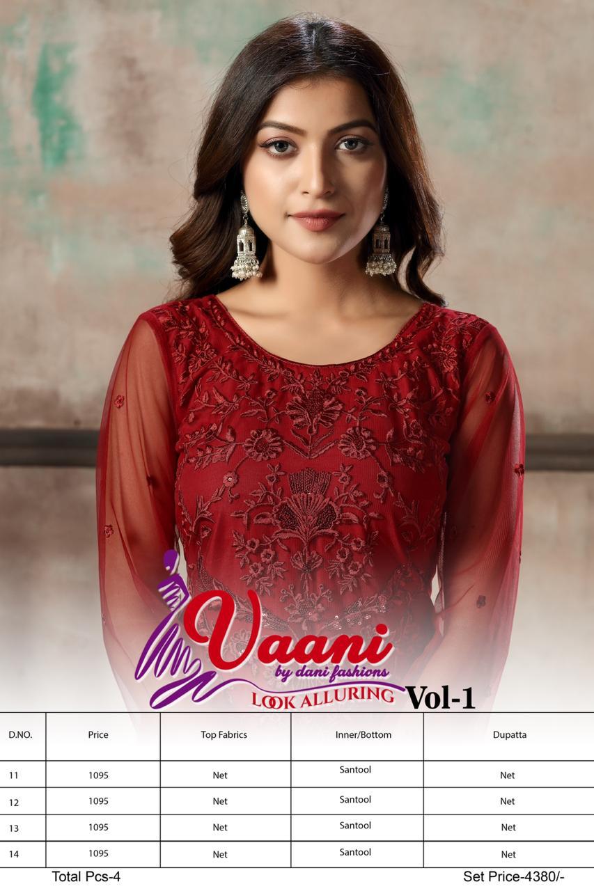 dani vaani vol 1 new and modern style net salwar siut catalog