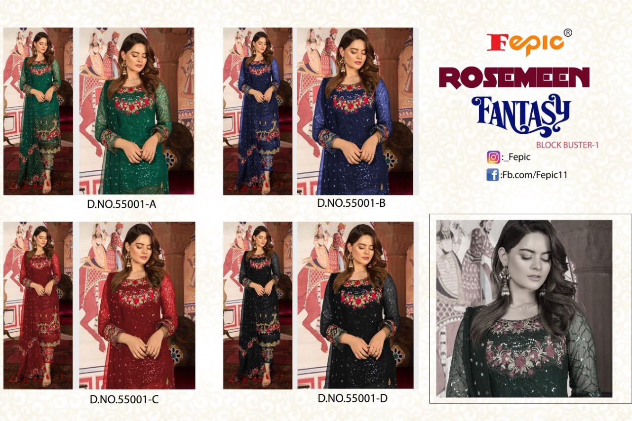 fepic rosemeen fantasy decent look salwar suit catalog