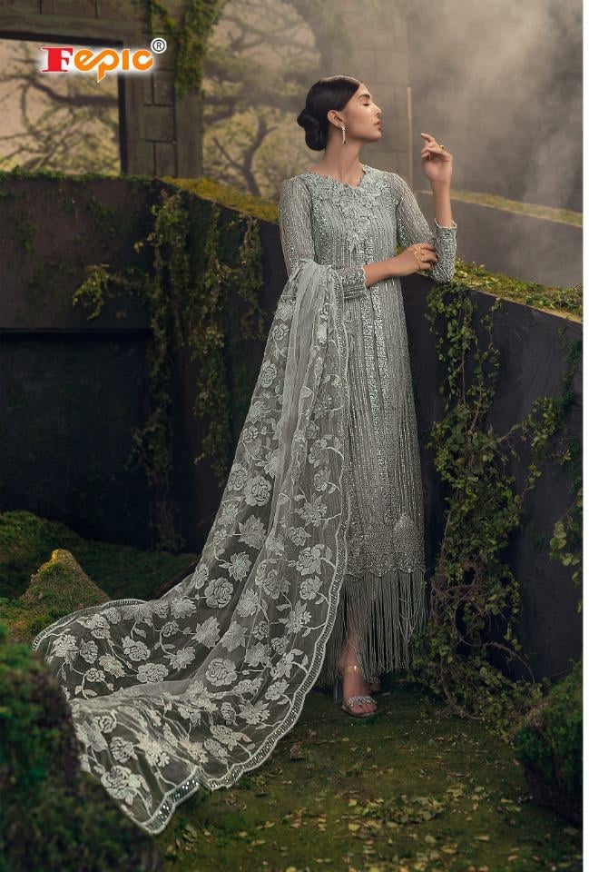 fepic rosemeen florals net elegant salwar suit catalog