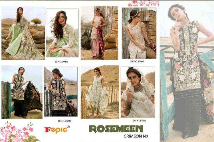 fepic rosmeen crimson nx  gorgecus look salwar suit catalog