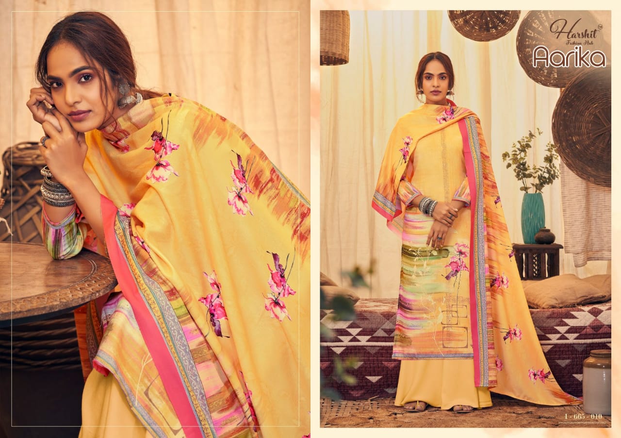 harshit fashion hub aarika exclusive print salwar suit catalog