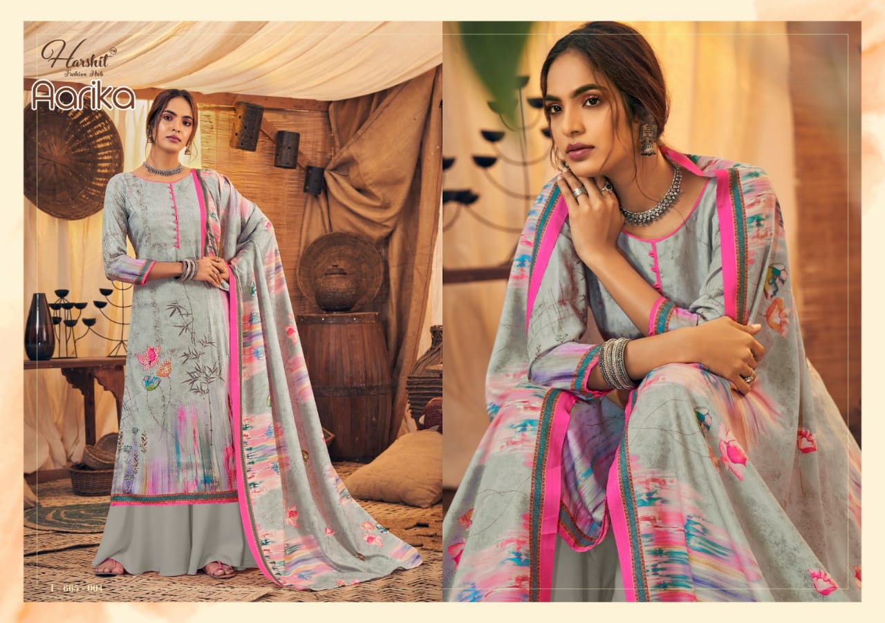 harshit fashion hub aarika exclusive print salwar suit catalog