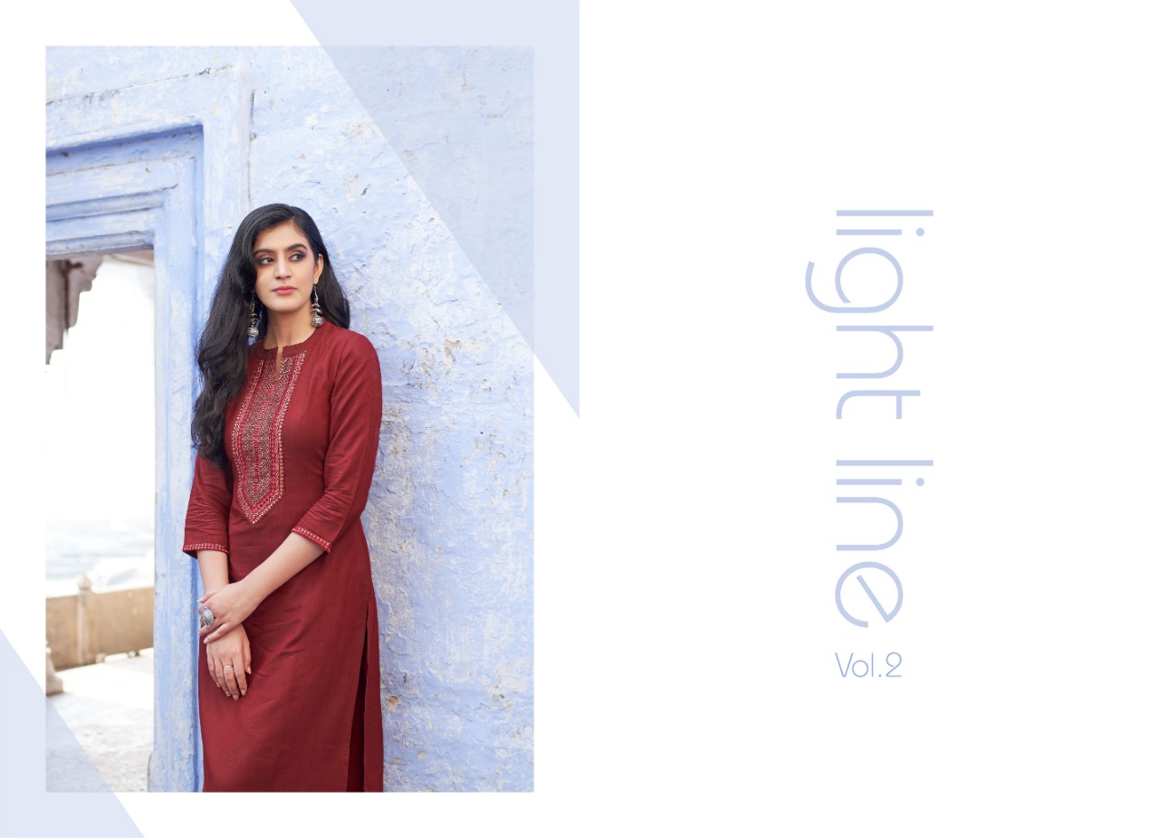 rangoon light line vol 2 fency silk elegant kurti catalogl