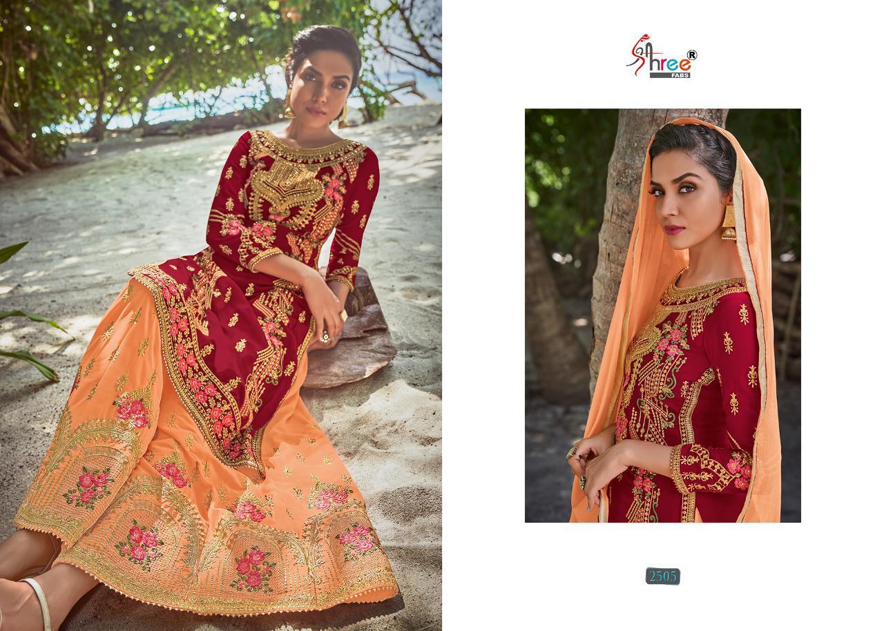 shree fabs shagun georgette festive look sharara catalog