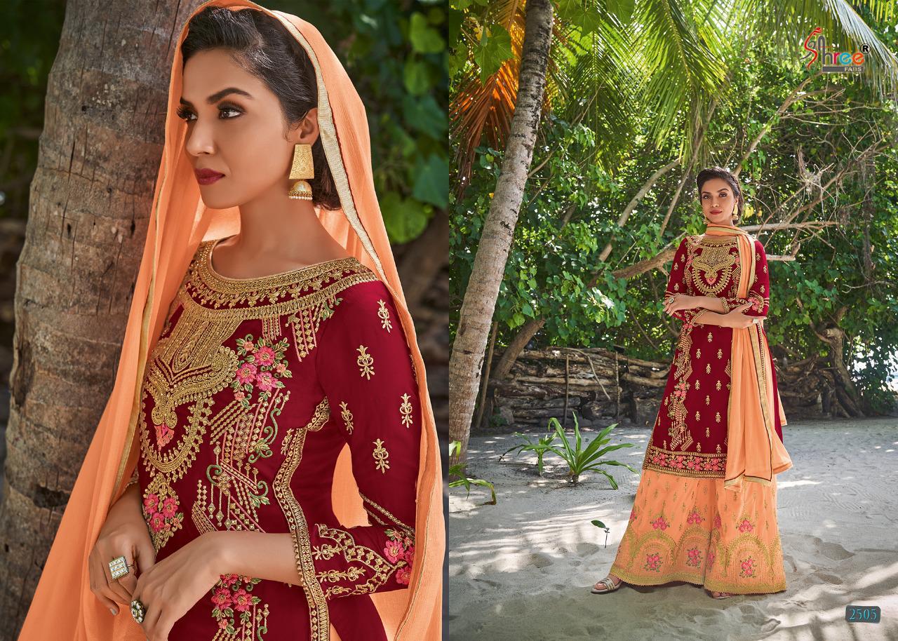 shree fabs shagun georgette festive look sharara catalog