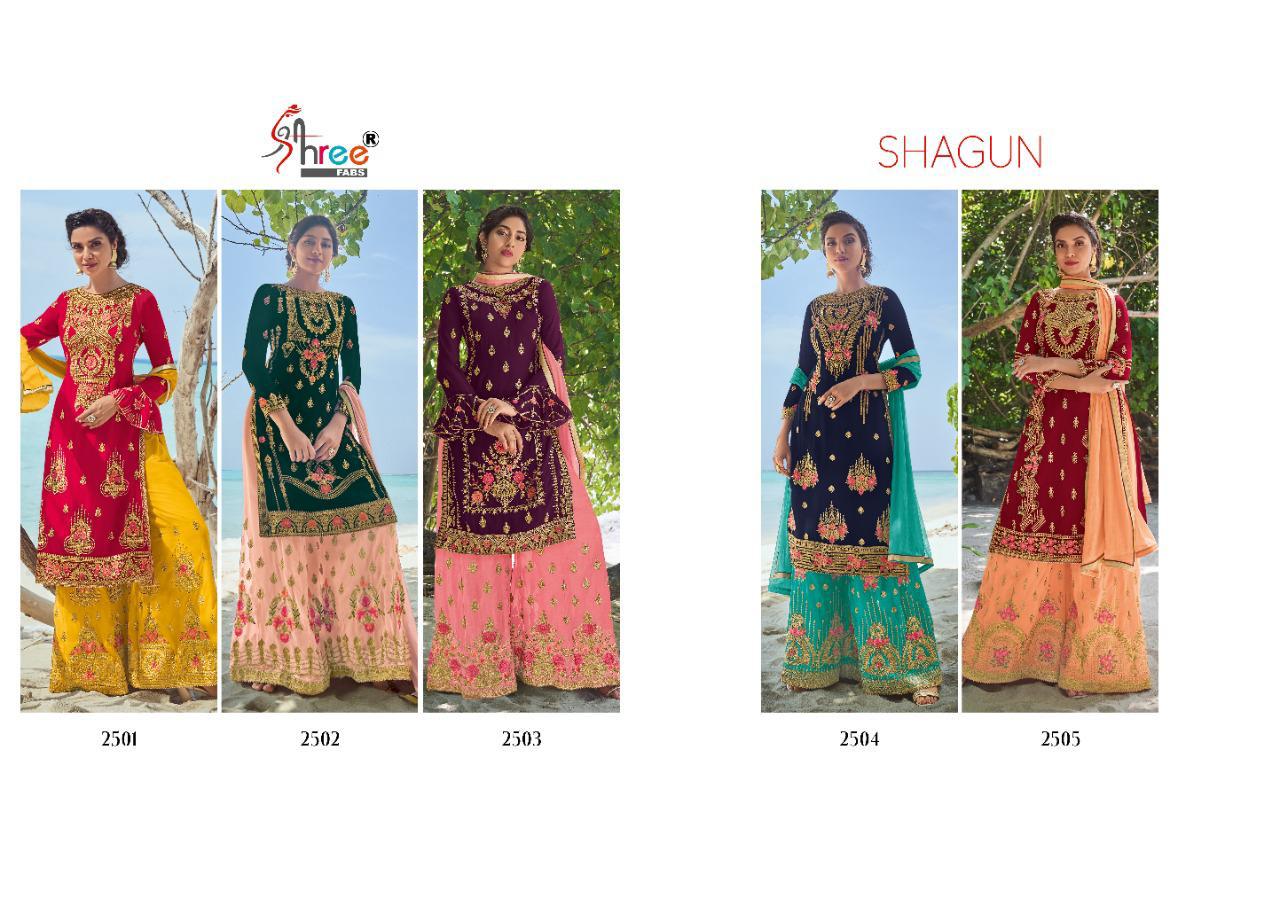 shree fabs shagun georgette festive look sharara catalog