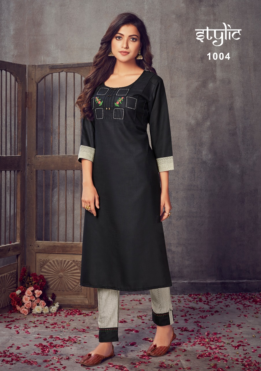 stylic eliza vol 3 handloom catchy look kurti with pant catalog