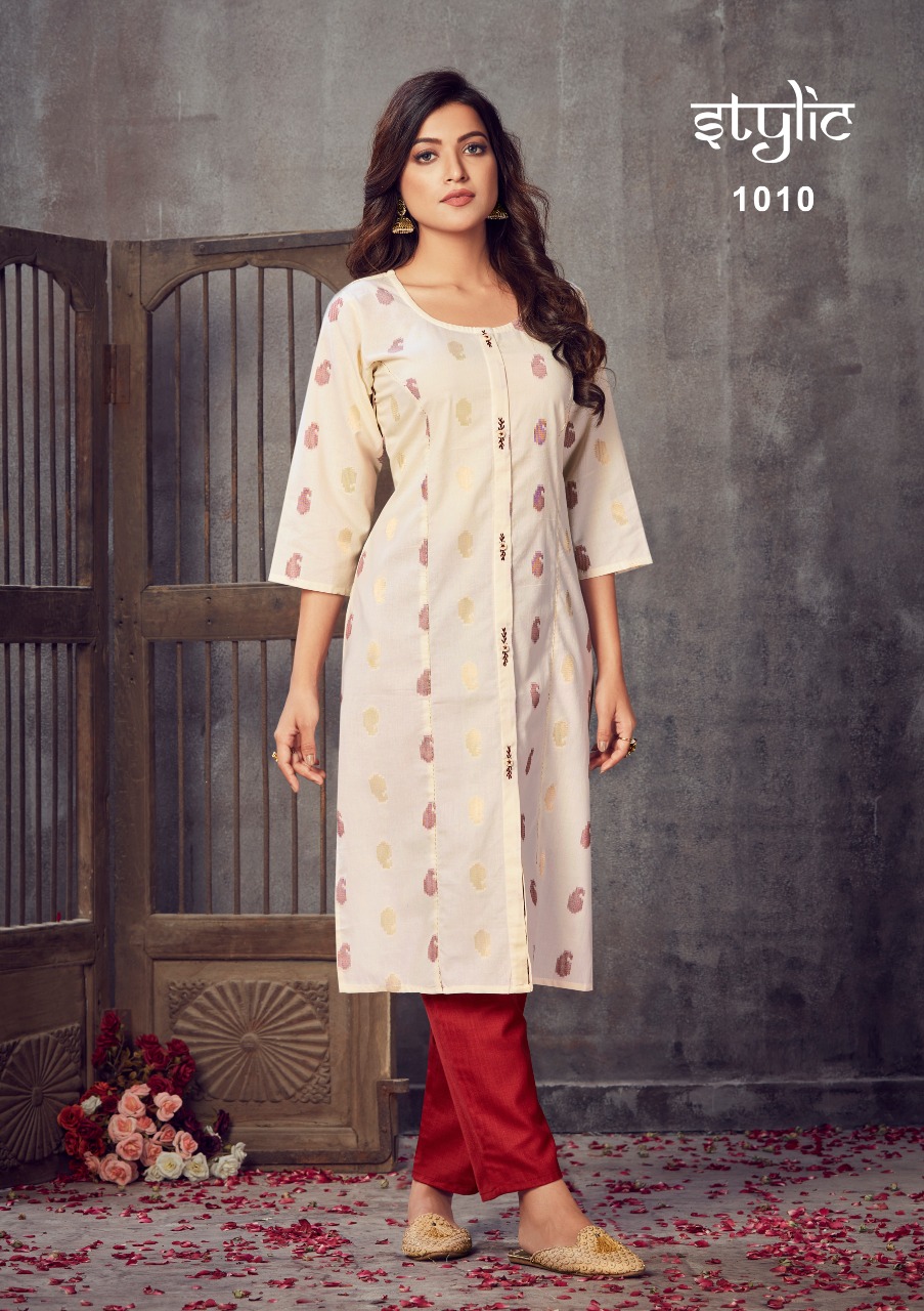 stylic eliza vol 3 handloom catchy look kurti with pant catalog