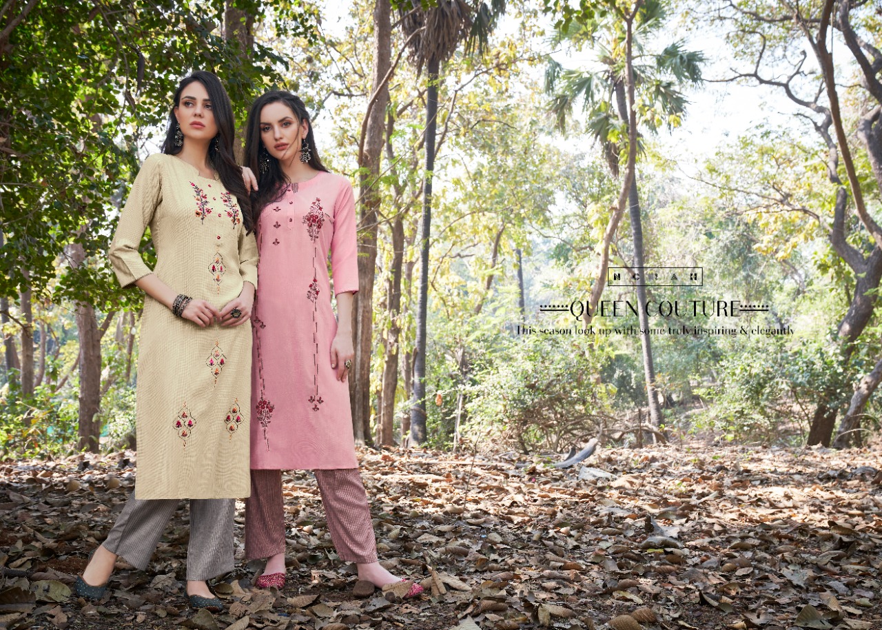 tunic house nippon pant rayon  catchy look kurti with pant catalog