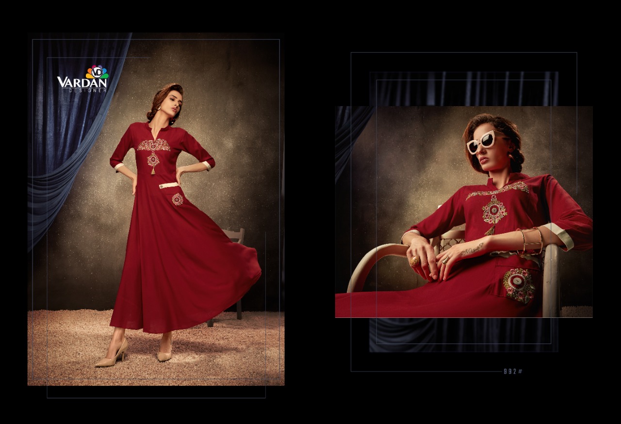 vardan designer Passion Vol 1 rayon modern style kurti catalog