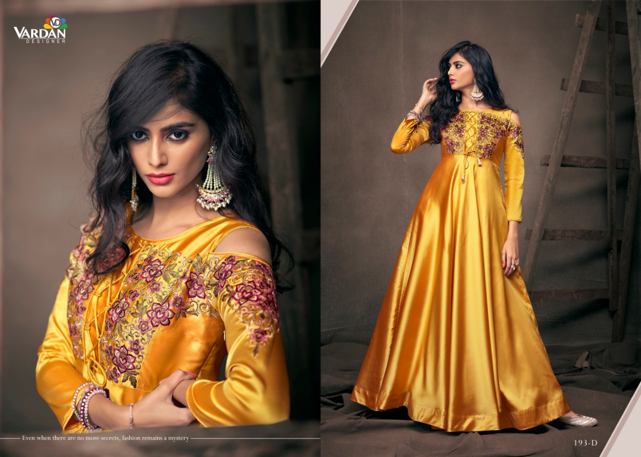 vardan desinger Navya Vol 10 Gold tapeta innovative style gown catalog