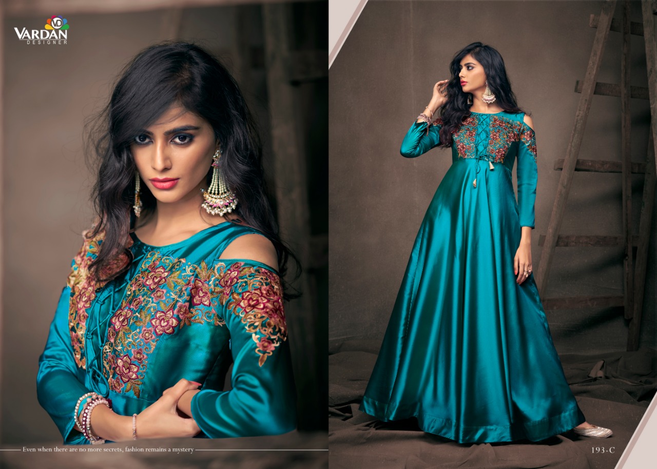 vardan desinger Navya Vol 10 Gold tapeta innovative style gown catalog