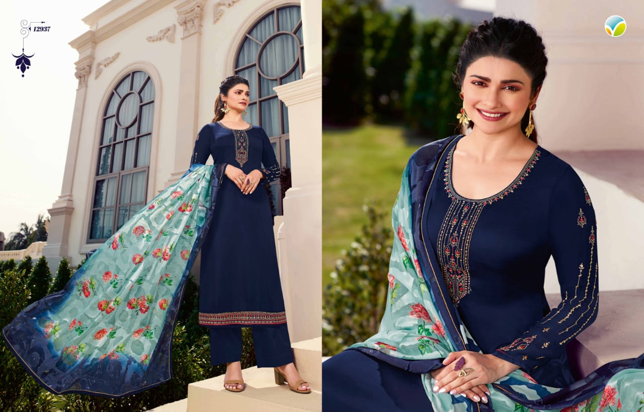 Vinay Fashion Kaseesh haseena satin festival  look salwar suit catalog