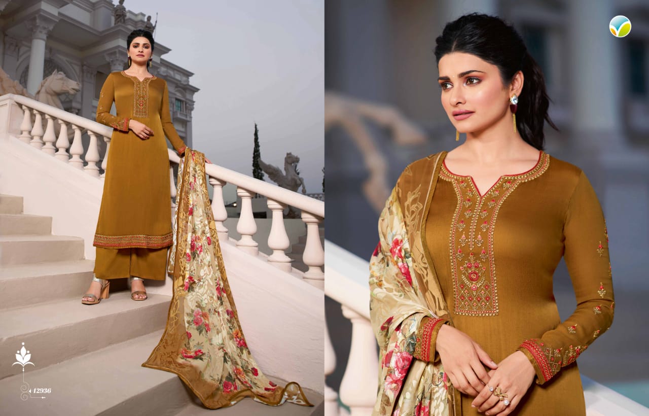 Vinay Fashion Kaseesh haseena satin festival  look salwar suit catalog