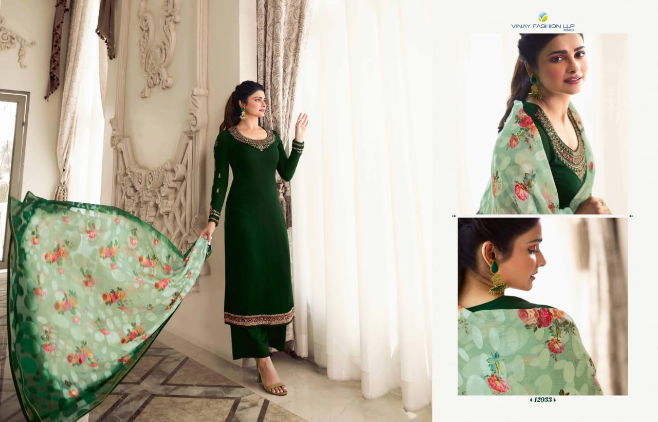 Vinay Fashion Kaseesh haseena satin festival  look salwar suit catalog