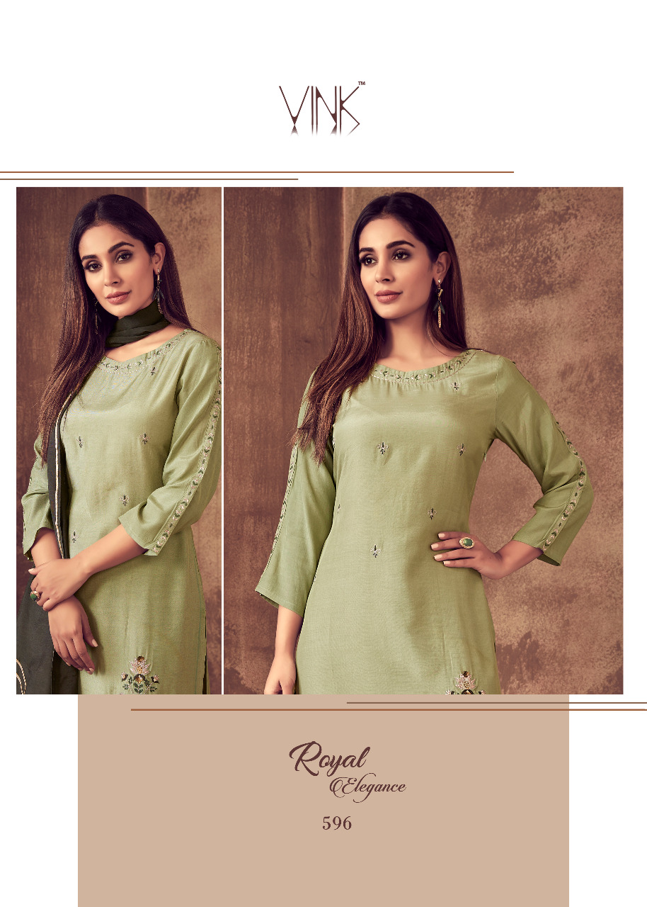 vink sabhya new and modern style kurta bottom and dupatta catalog