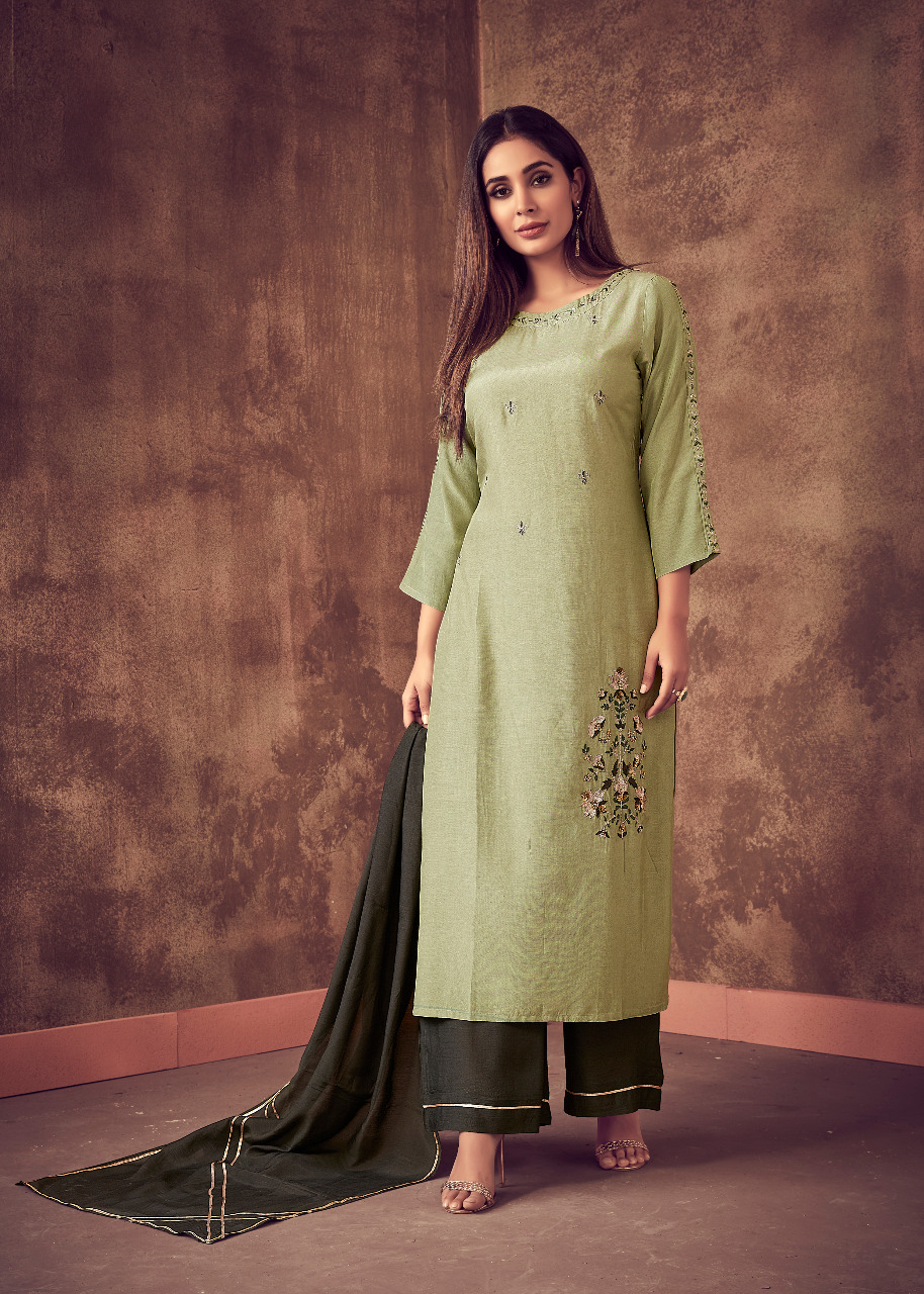 vink sabhya new and modern style kurta bottom and dupatta catalog