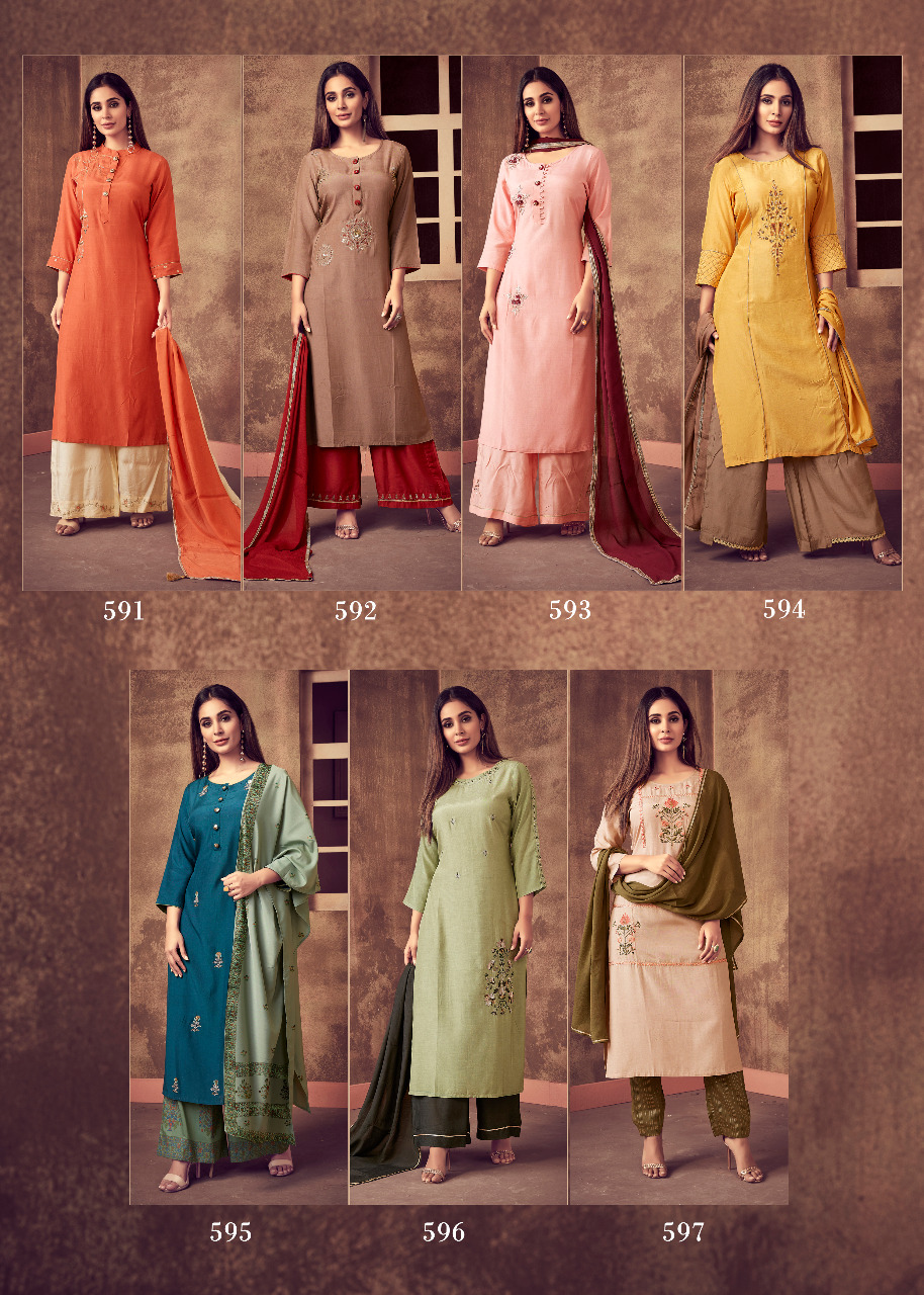 vink sabhya new and modern style kurta bottom and dupatta catalog