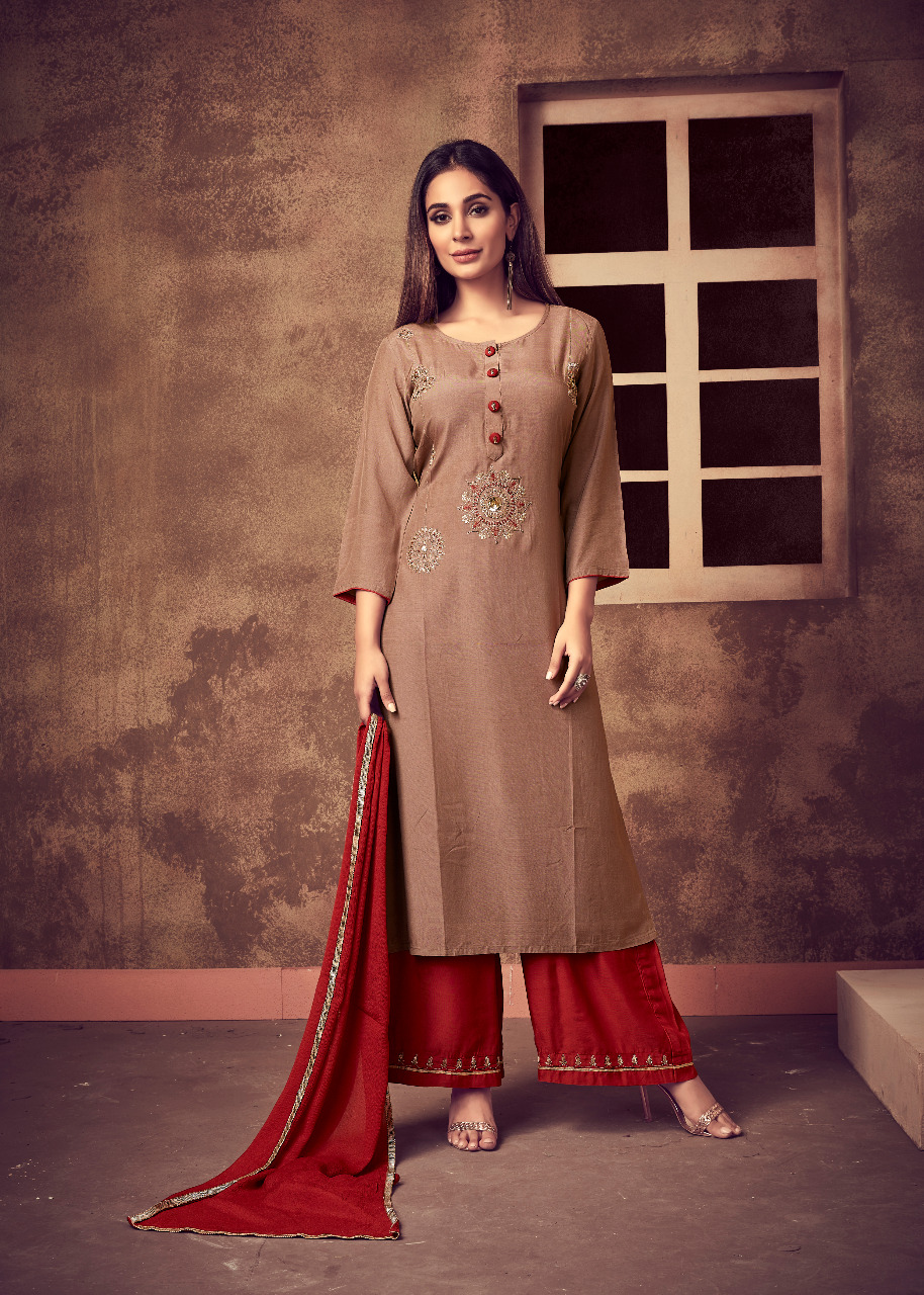 vink sabhya new and modern style kurta bottom and dupatta catalog