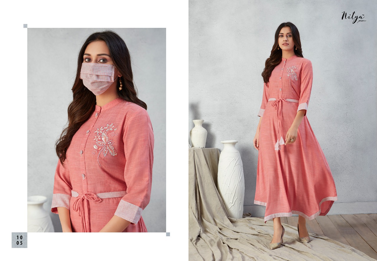 l t nitya prisha rayon catchy look kurti catalog