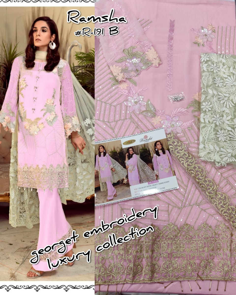 Ramsha R-191B Salwar Kameez Georgette Singles