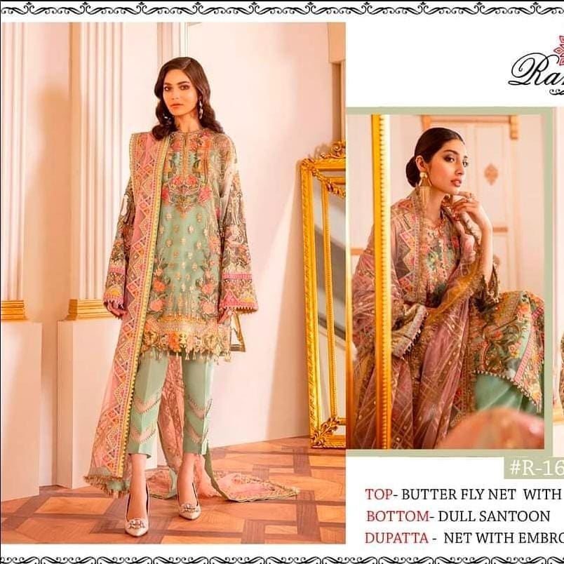 Ramsha R-167 Salwar Kameez Net Singles