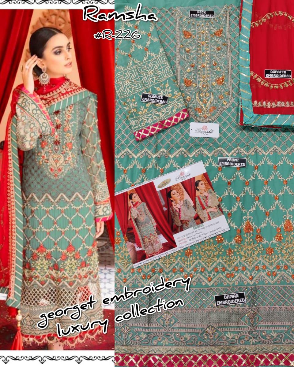 Ramsha R-226 Salwar Kameez Georgette Singles