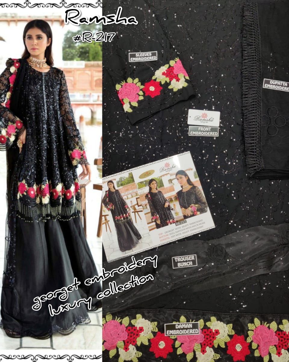 Ramsha R-217 Salwar Kameez Georgette Singles