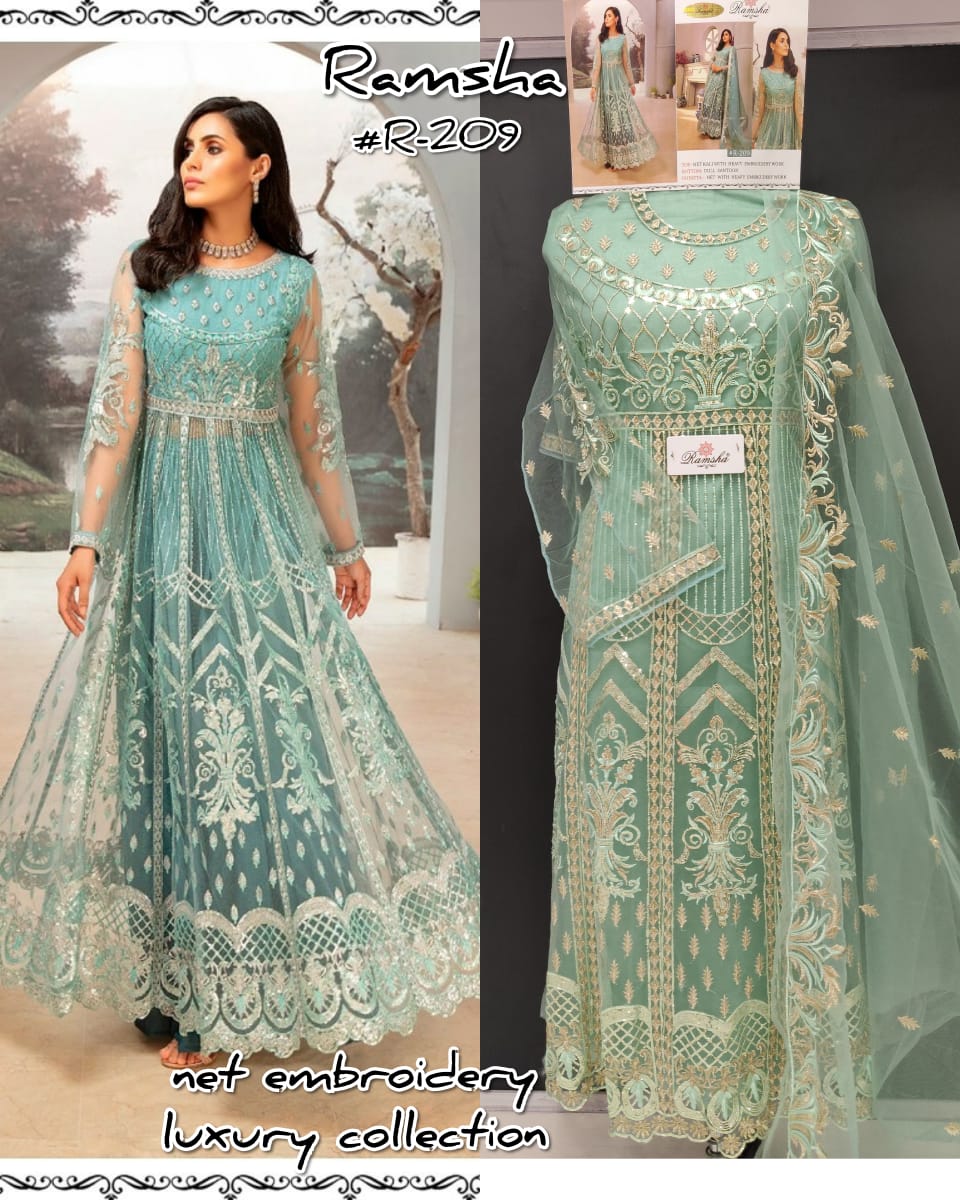 Ramsha R-209 Salwar Kameez Net Singles