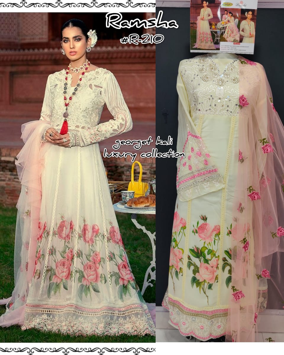 Ramsha R-210 Salwar Kameez Georgette Singles