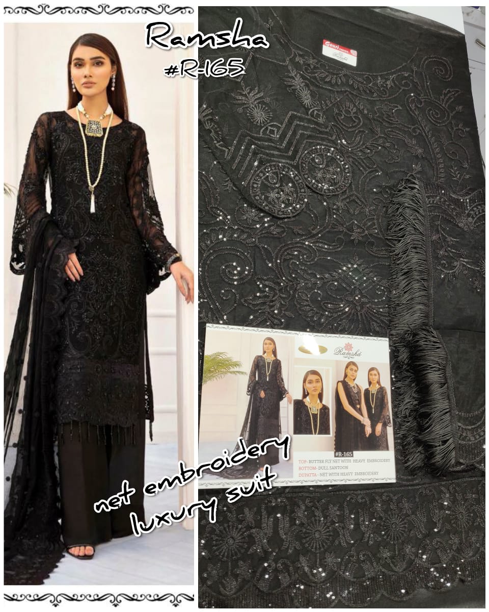 Ramsha R-165 Salwar Kameez Net Singles