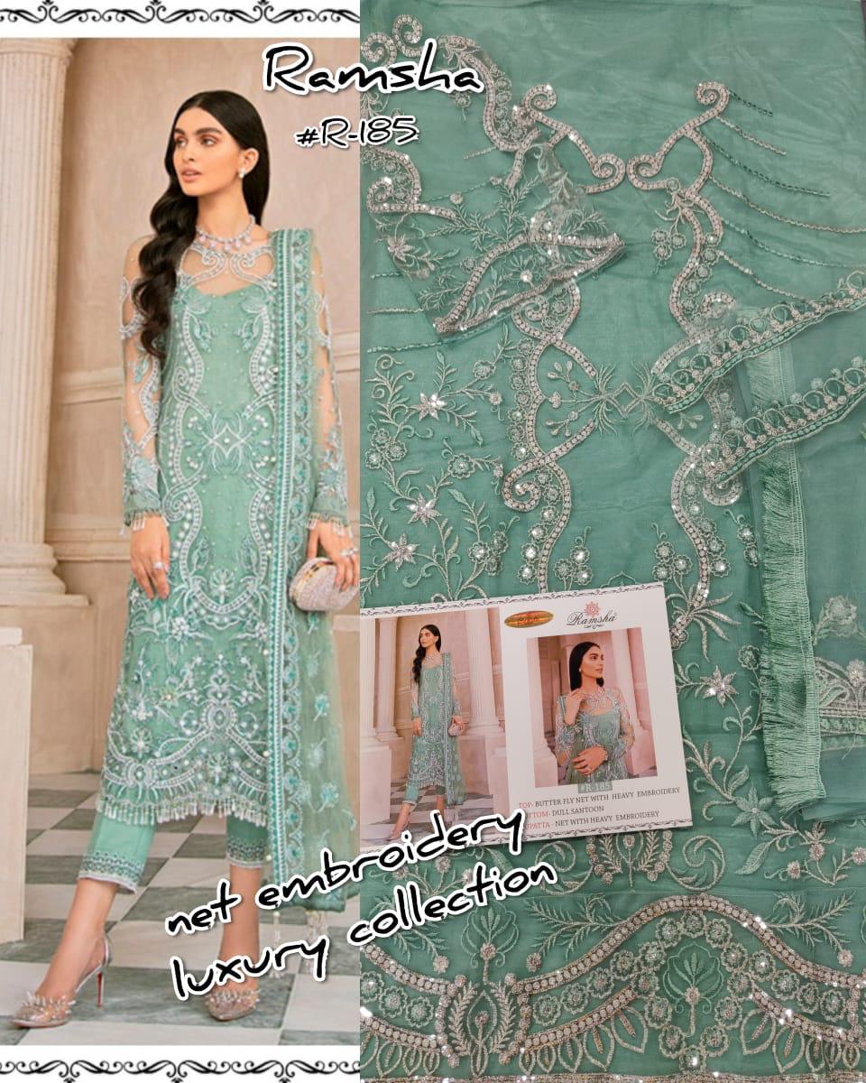 Ramsha R-185 Salwar Kameez Net Singles