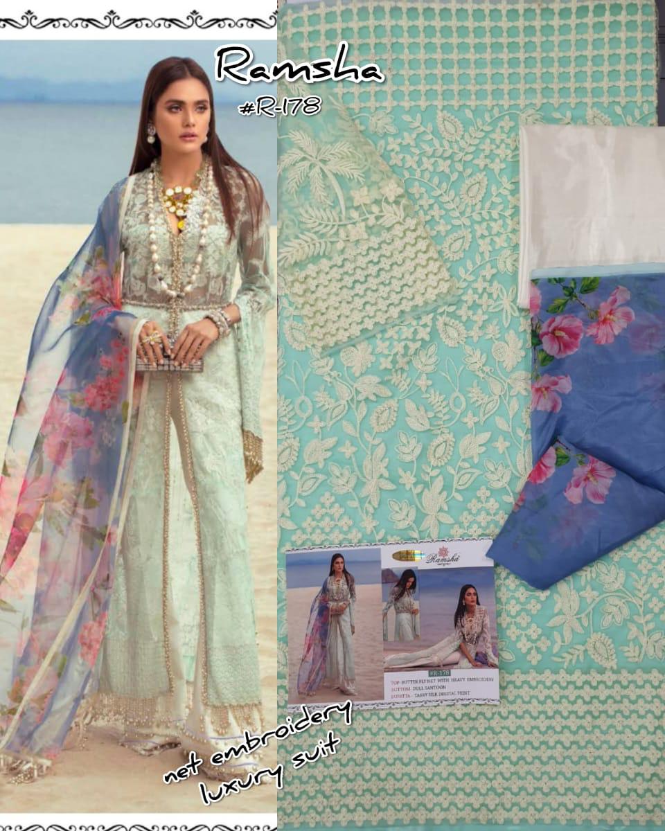 Ramsha R-178 Salwar Kameez Net Singles