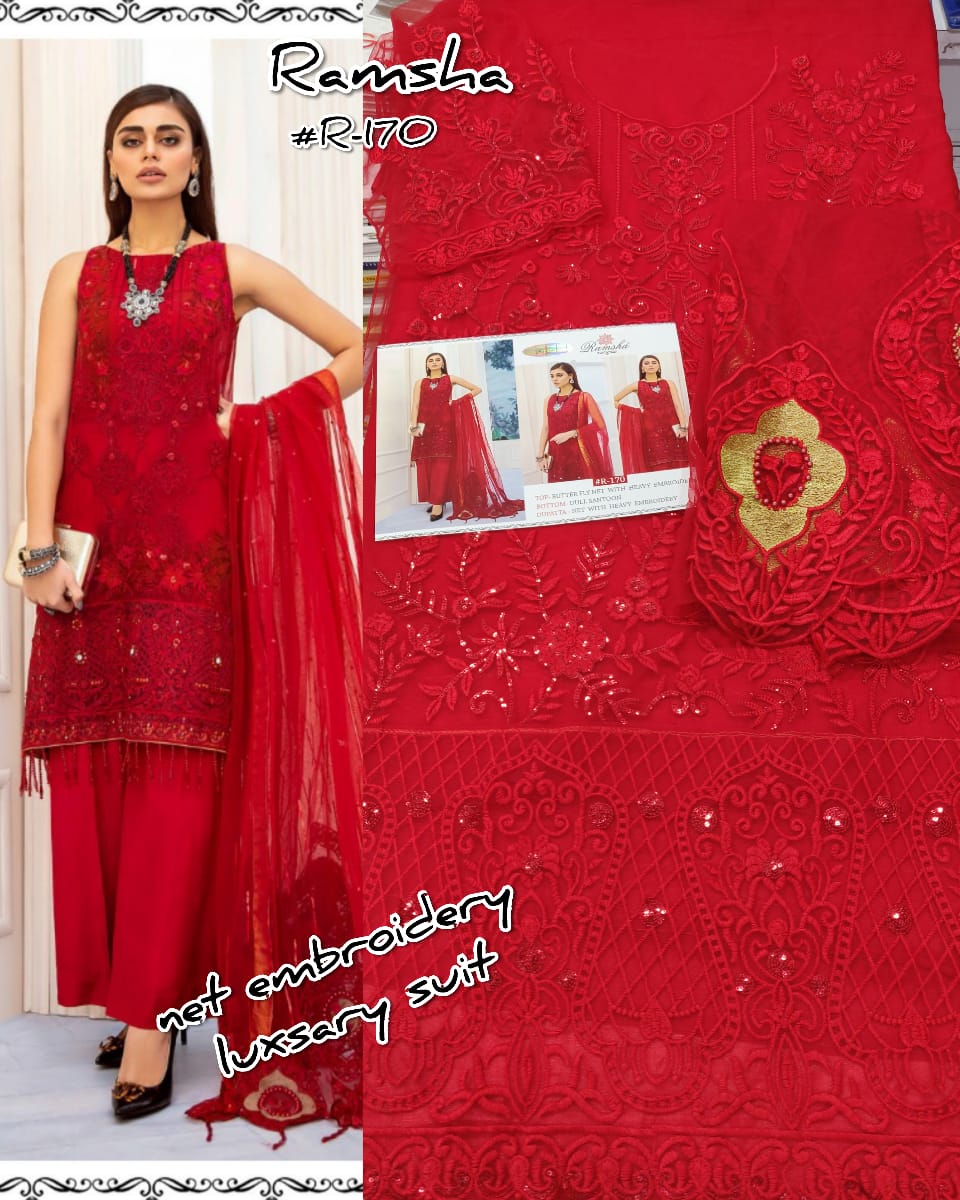 Ramsha R-170 Salwar Kameez Net Singles