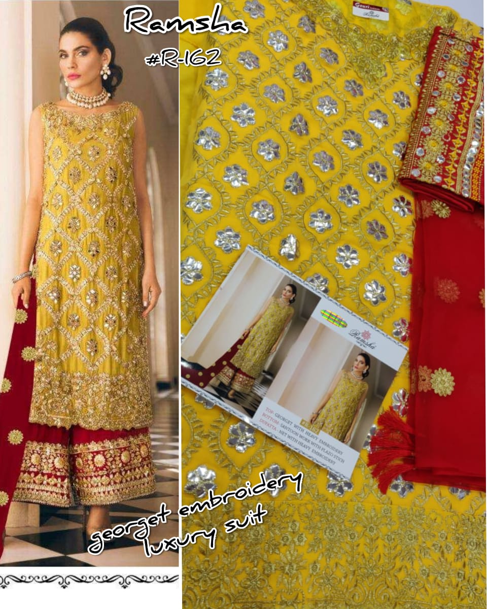 Ramsha R-162 Salwar Kameez Georgette Singles