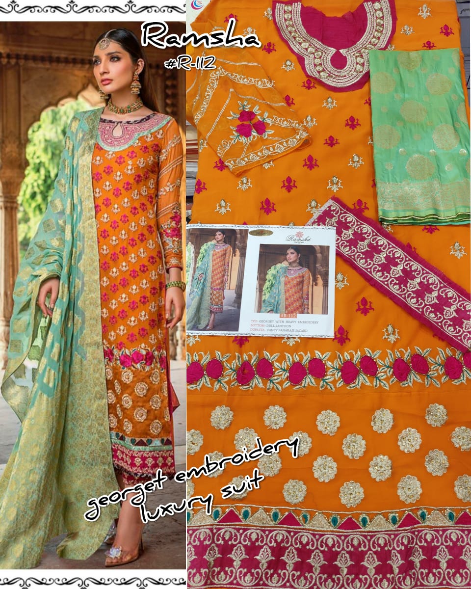 Ramsha R-112 Salwar Kameez Georgette Singles