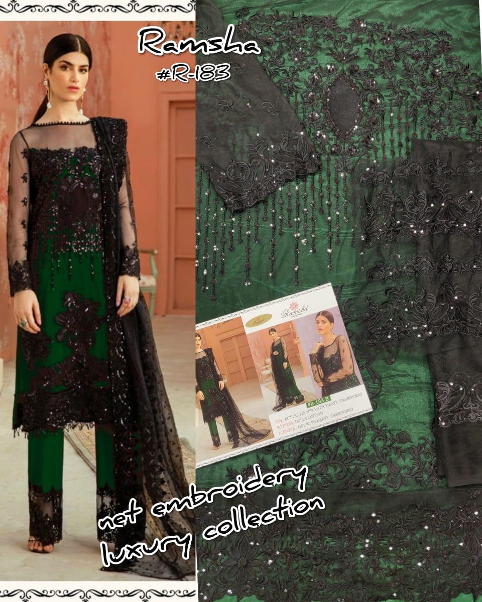 Ramsha R-183B Salwar Kameez Net Singles