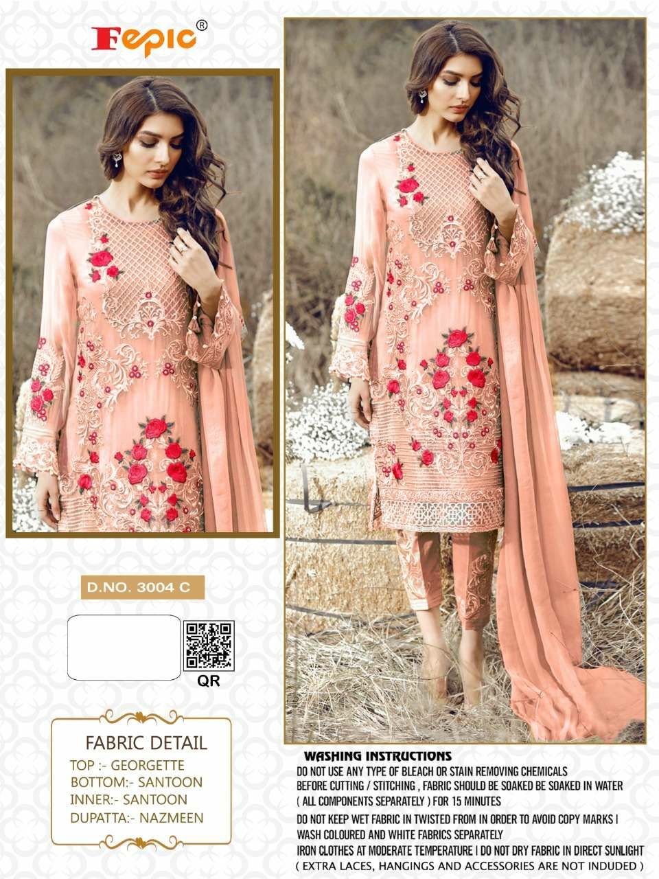 FEPIC rosemeen 3004 C Salwar Kameez Georgette Singles